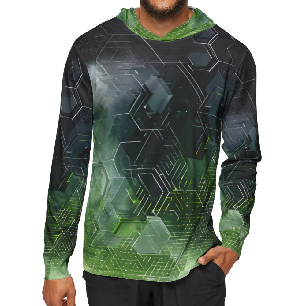 Green Hexagon Art