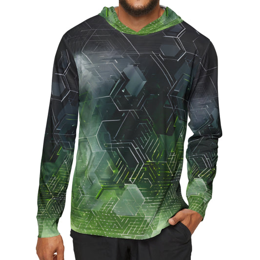 Green Hexagon Art