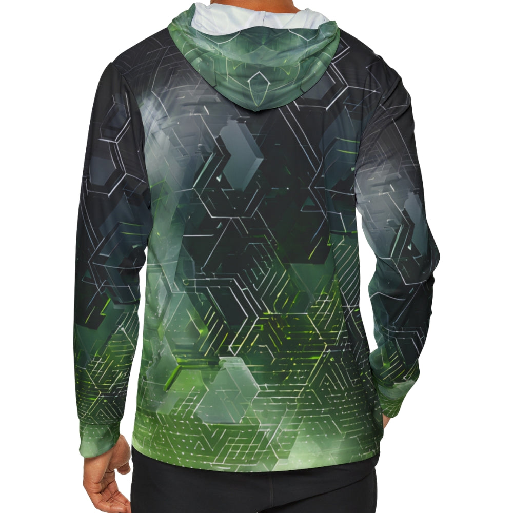 Green Hexagon Art